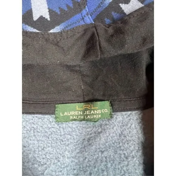 Lauren, Ralph Lauren Vintage women’s geometric print button up hooded sweater si - Picture 2 of 7